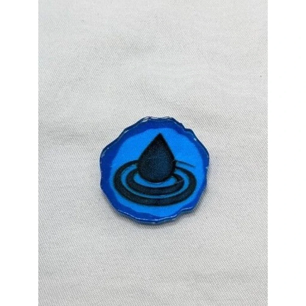 Lot Of (10) Spirit Island Acrylic Water Element Tokens